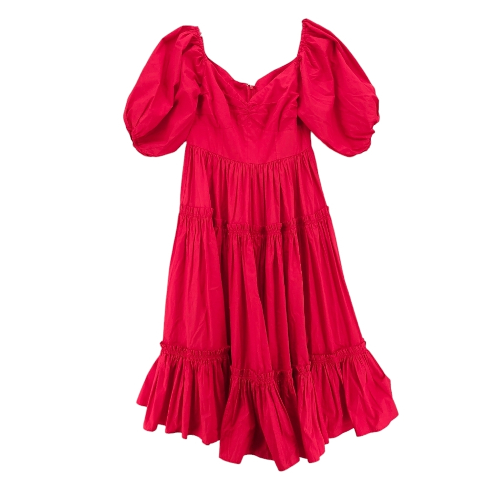 Atsu off the shoulder Puff Sleeve Midi Dress - Picture 3 of 11